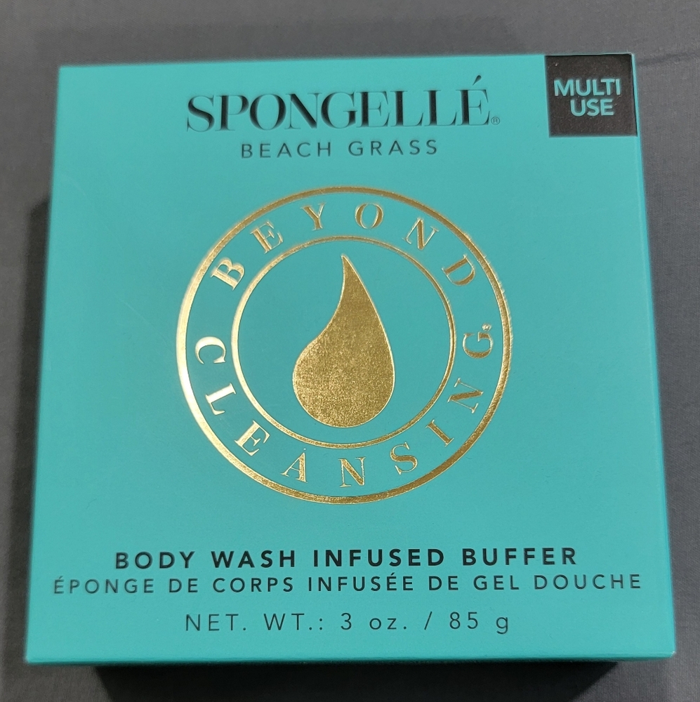 Beach Grass Body Wash Infused Buffer - Teal and Gold